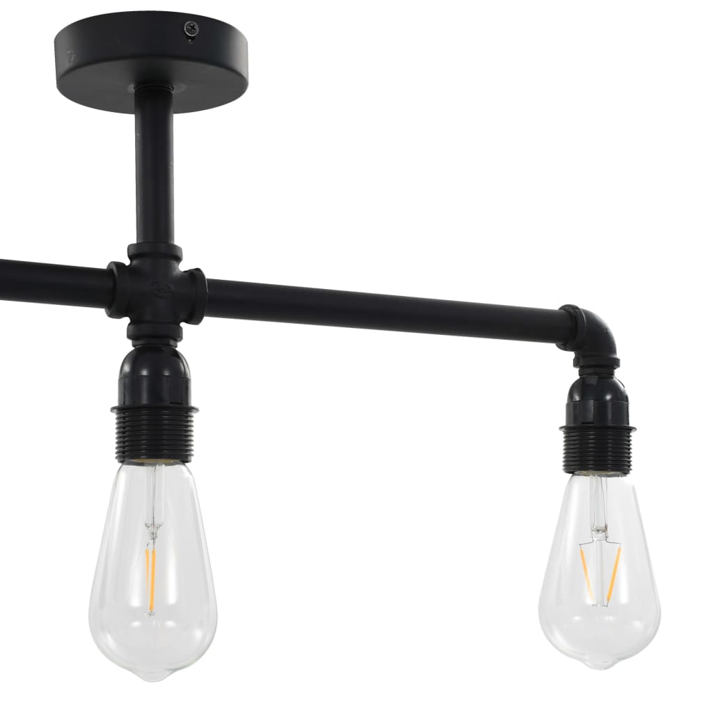 Taklampa Svart 3 X E27-Lampor