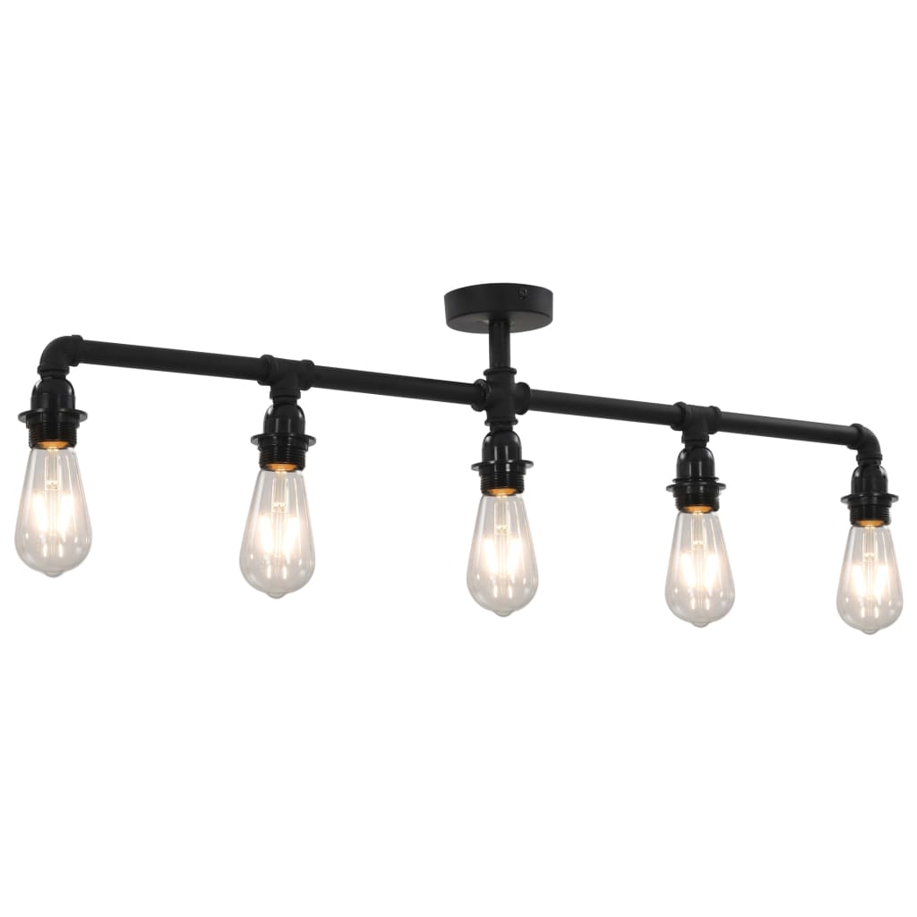 Taklampa Svart 3 X E27-Lampor