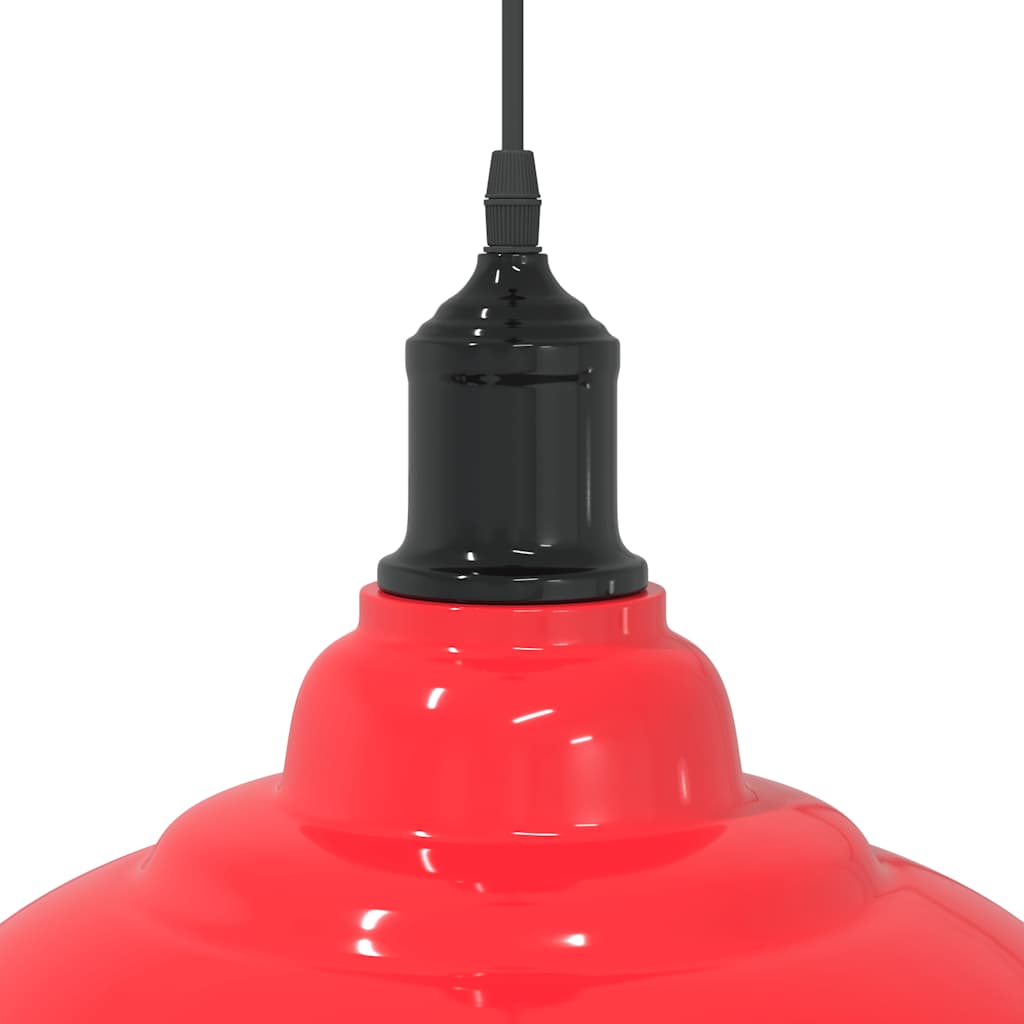 Taklampa Höjdjusterbar E27 Glans Röd Ø 31 Cm Metall