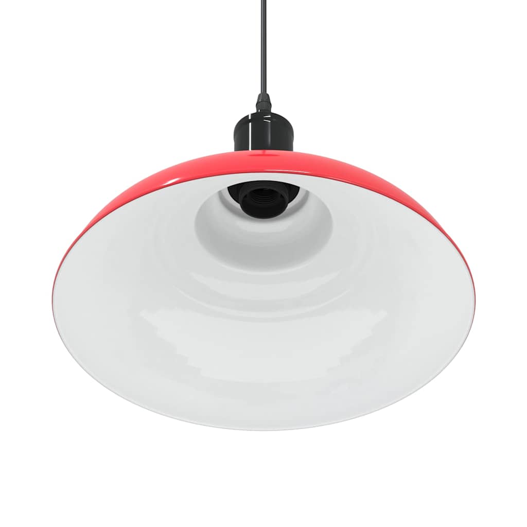 Taklampa Höjdjusterbar E27 Glans Röd Ø 31 Cm Metall