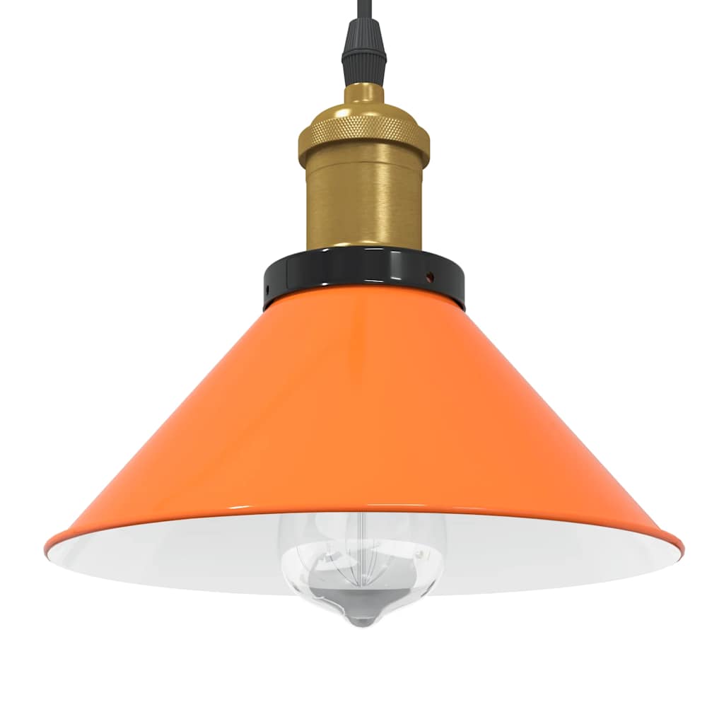 Taklampa Höjdjusterbar E27 Glans Orange Ø 22 Cm Metall