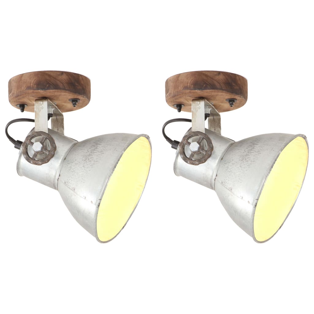 Industriell Vägglampa/Taklampa 2 St 20X25 Cm E27