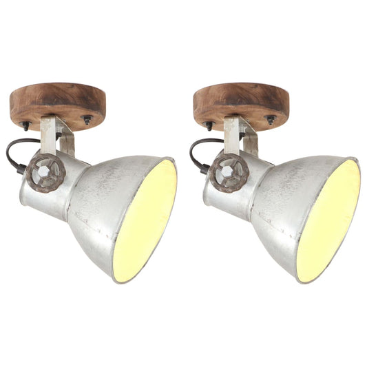 Industriell Vägglampa/Taklampa 2 St 20X25 Cm E27
