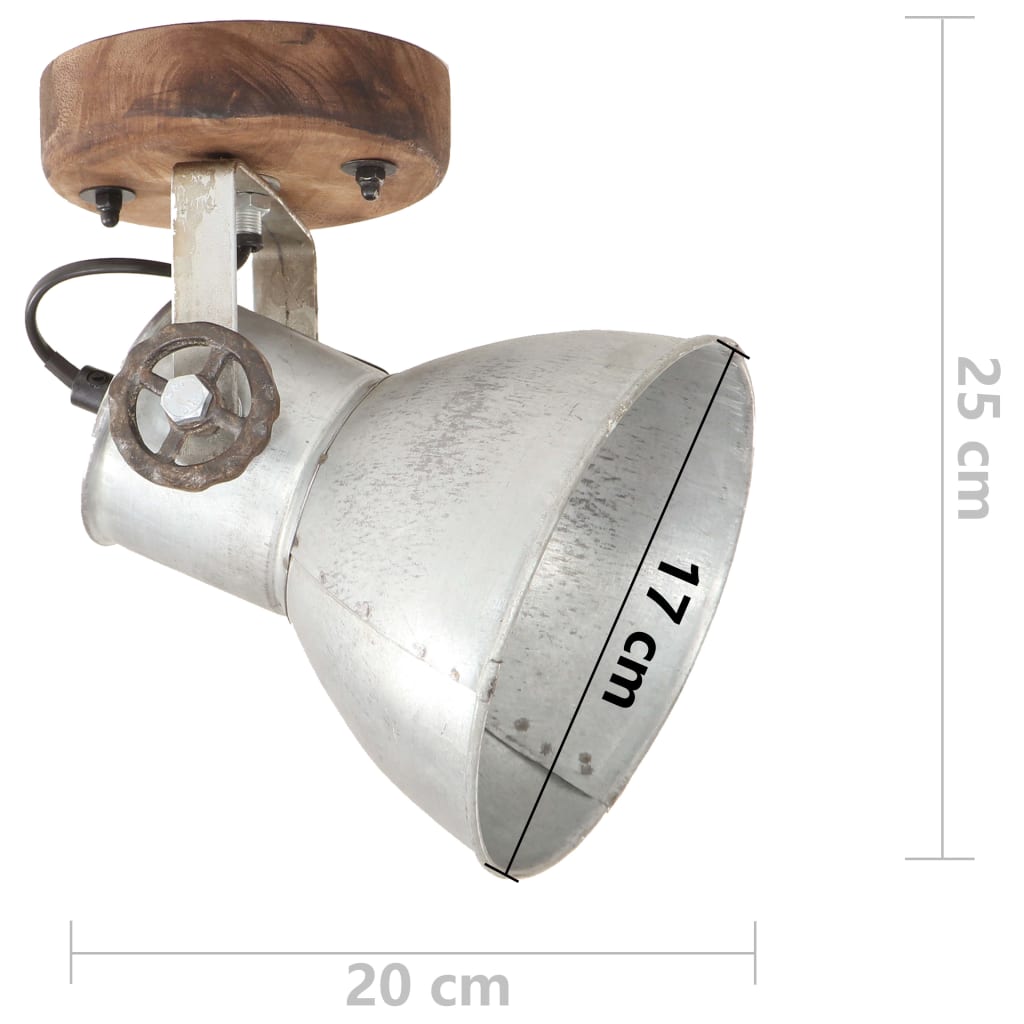 Industriell Vägglampa/Taklampa 2 St 20X25 Cm E27