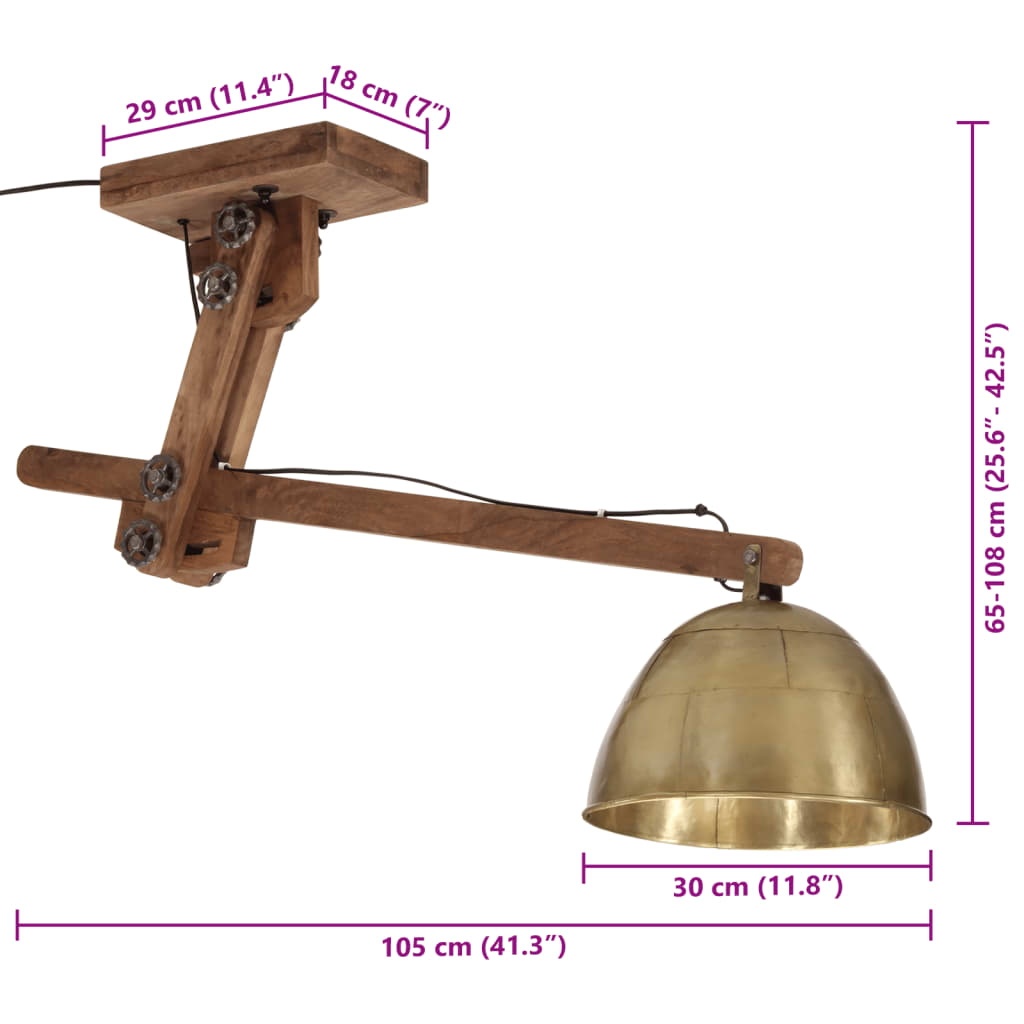 Taklampa 25 W Antik 105X30X65-108 Cm E27