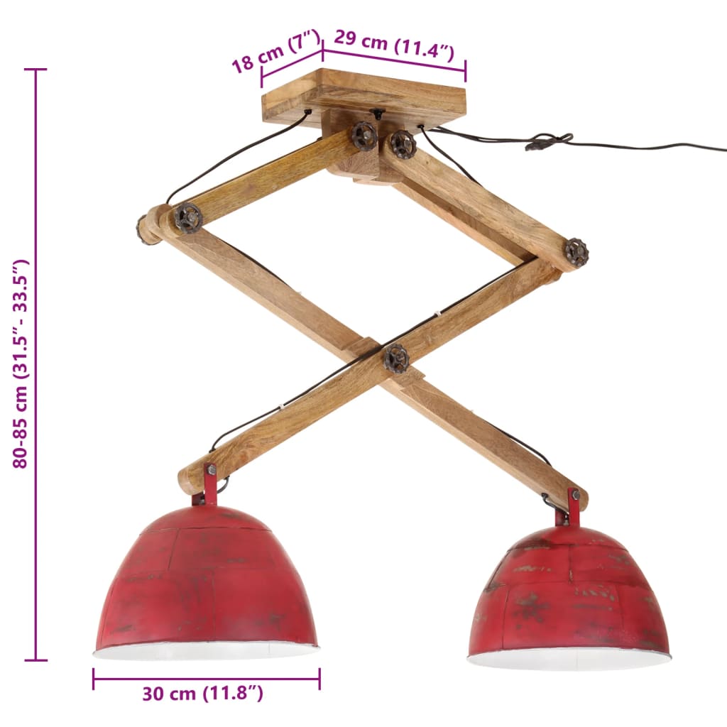 Taklampa 25 W Nött 29X18X85 Cm E27