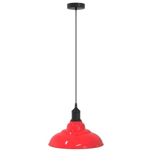 Taklampa Höjdjusterbar E27 Glans Röd Ø 31 Cm Metall