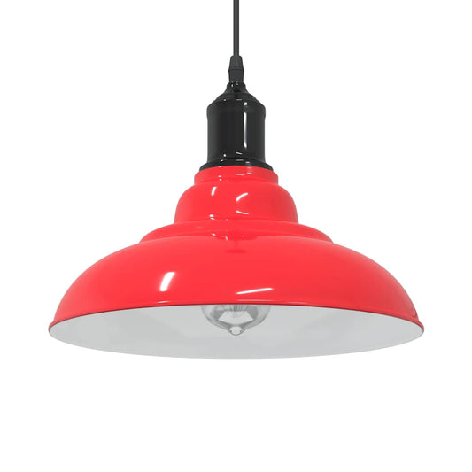 Taklampa Höjdjusterbar E27 Glans Röd Ø 31 Cm Metall
